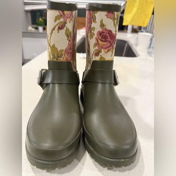 Ralph Lauren Shoes - Ralph Lauren Green Floral Winter & Rain Boots